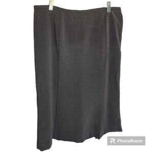 Worthington Gray Knee Length Back Pleat Skirt Women's Size 10